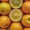 Closeup of natural oranges, vibrant citrus fruit Closeup