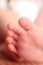Closeup new born infant baby feet