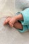 Closeup of a newborn baby feet