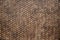 Closeup old brown bamboo weaving texture, Woven wood pattern vintage style