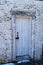 Closeup of old weathered door at  Dyer Cove on Cape Elizabeth, Cumberland County, Maine, New England, US