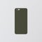 Closeup One Blank Green Clean Template Cover Phone Plastic Case Smartphone Mockup.Generic Design Mobile Back Isolated