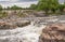 Closeup of one waterfall at Sioux Falls, SD, USA