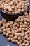 Closeup organic chickpeas