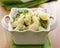 Closeup of organic potato salad