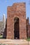 Closeup of original church tower in historic Jamestowne, VA, USA