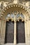 Closeup of ornate portal door of magistratesâ€™ court building Amtsgericht Magdeburg in Magdeburg