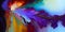 Closeup painting of a flower with a colorful vapor in an energetic atmosphere
