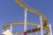 Closeup of part of roller coaster, Santa Monica, CA, USA
