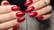 Closeup photo of a beautiful female hands with elegant manicure