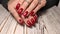 Closeup photo of a beautiful female hands with elegant manicure