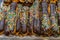 Closeup photo of choux stick pastry with frosted chocolate topping