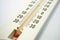 Closeup photo of household alcohol thermometer