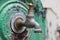 Closeup photo of old outdoor valve