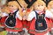 A closeup photo with souvenirs shop in Strasbourg, France - traditional doll