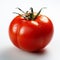 Closeup photo of tomatoes on isolated white background