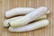 Closeup photo of white Radish (Daikon)