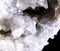 Closeup photograph of calcite with pyrite