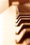 Closeup piano keyboard.