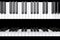 Closeup Piano keys