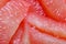 Closeup picture of peeled grapefruits