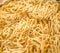 Closeup of a pile of cooked spaghetti