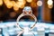 Closeup Of A Platinum Diamond Ring