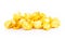 Closeup popcorn on white background