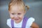 Closeup portrait of adorable playful girl