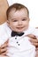 Closeup portrait of baby boy in bow tie