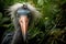 Closeup portrait bird fantastic. Mystical photography, non-existent bird