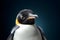 Closeup portrait of an elegant emperor penguin. AI generated