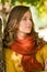 Closeup portrait of gorgeous young burnette woman.