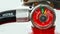 Closeup pressure gauge of Fire extinguisher