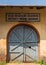 Closeup of Prison entrance in Madikeri, India.