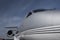 Closeup of a private business jet