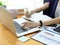 Closeup Professional businesswoman working at office