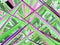 Closeup of Psychedelic Green and Hot Pink Palm Frond Spears Pattern