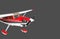 Closeup Radio Controlled Airplane on Gray Background, Clipping P