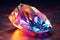 Closeup of a rainbowcolored gemstone. Generative ai