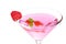 Closeup raspberry martini