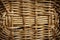 Closeup rattan wicker at basket bottom