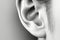 Closeup realism, Human ear in black and white, finely detailed