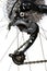 Closeup of rear derailleur of MTB