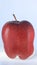 Closeup of red apple, front view, healthy juice, organic fruit, freshness