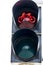 Closeup red cyclist traffic light concept bike