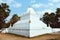 Closeup of the renovated building of Wat Wisunarat under the sunlight in Luang Prabang, Laos