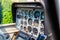 Closeup of retro aviation, aircraft control panel