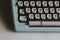 Closeup of a retro mint typewriter