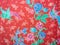 Closeup of retro tapestry fabric pattern
